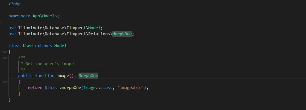 One To One (Polymorphic relations)