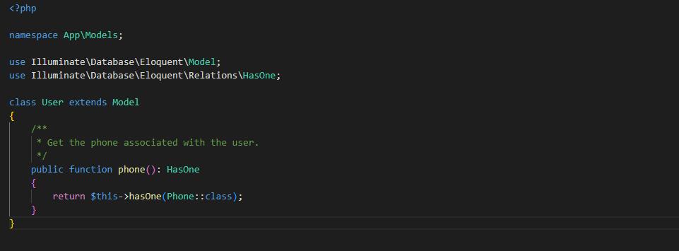 One-To-One Relationship laravel