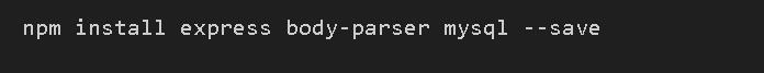 npm install express
