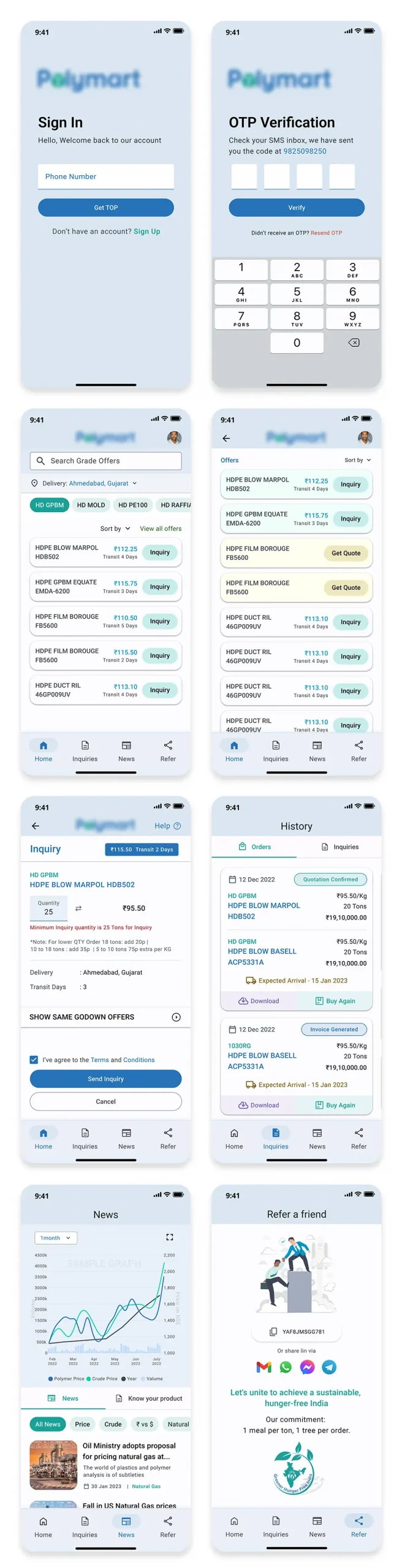 polymar full app design