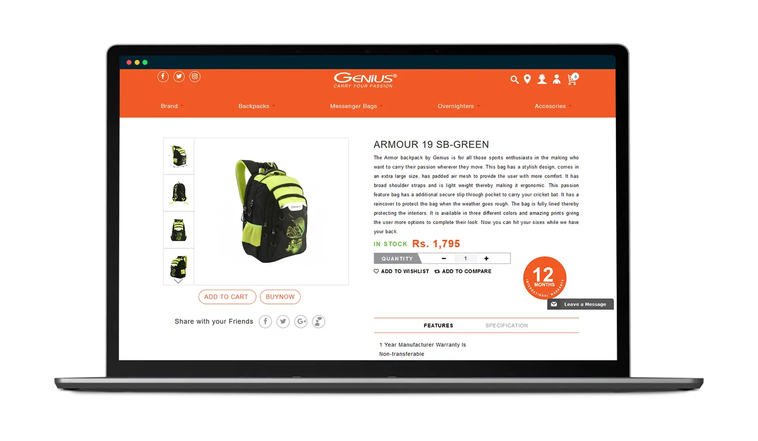 eCommerce portal for selling school bags for boys 04