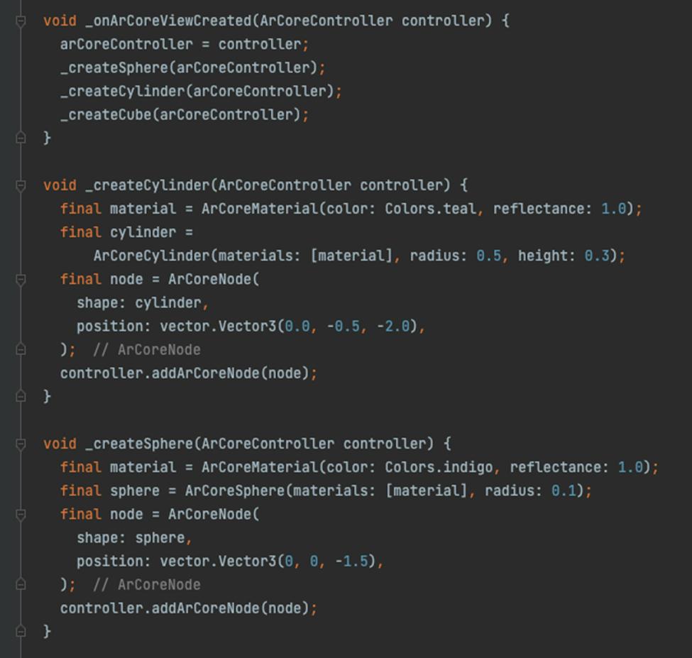 flutter ar core material