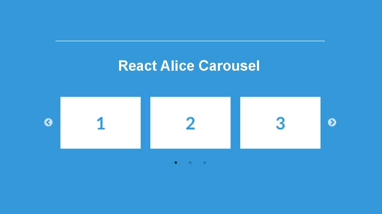 Reactjs Alice Carousel