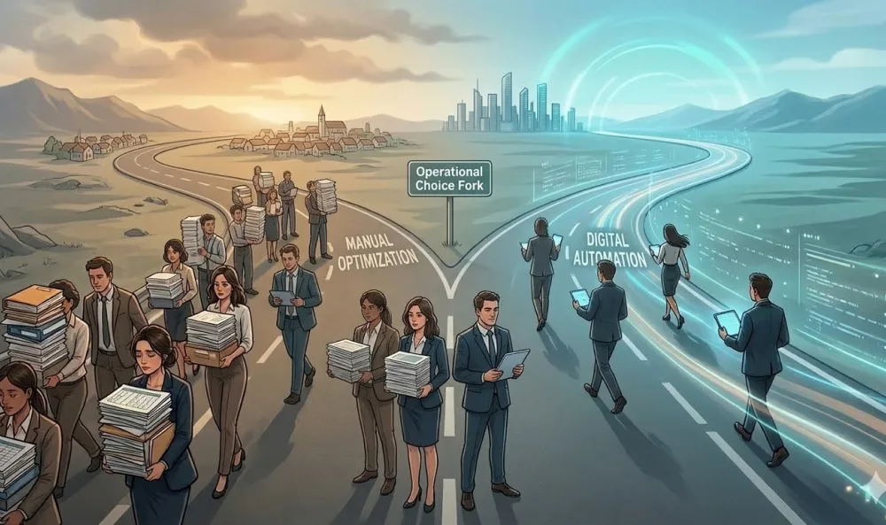 Manual DMC operations compared with automated travel workflow