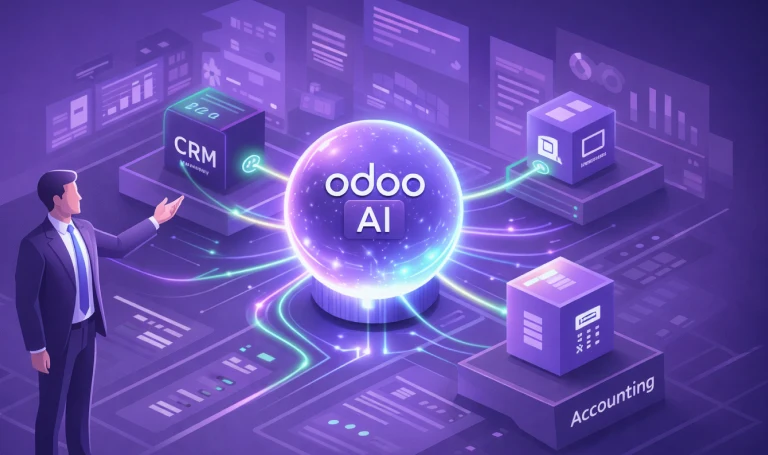 Odoo 19 Gives You AI. Here Is How to Turn It Into a Custom Automation Engine for Your Business. 5 Odoo 19 AI automation layers transforming ERP workflows